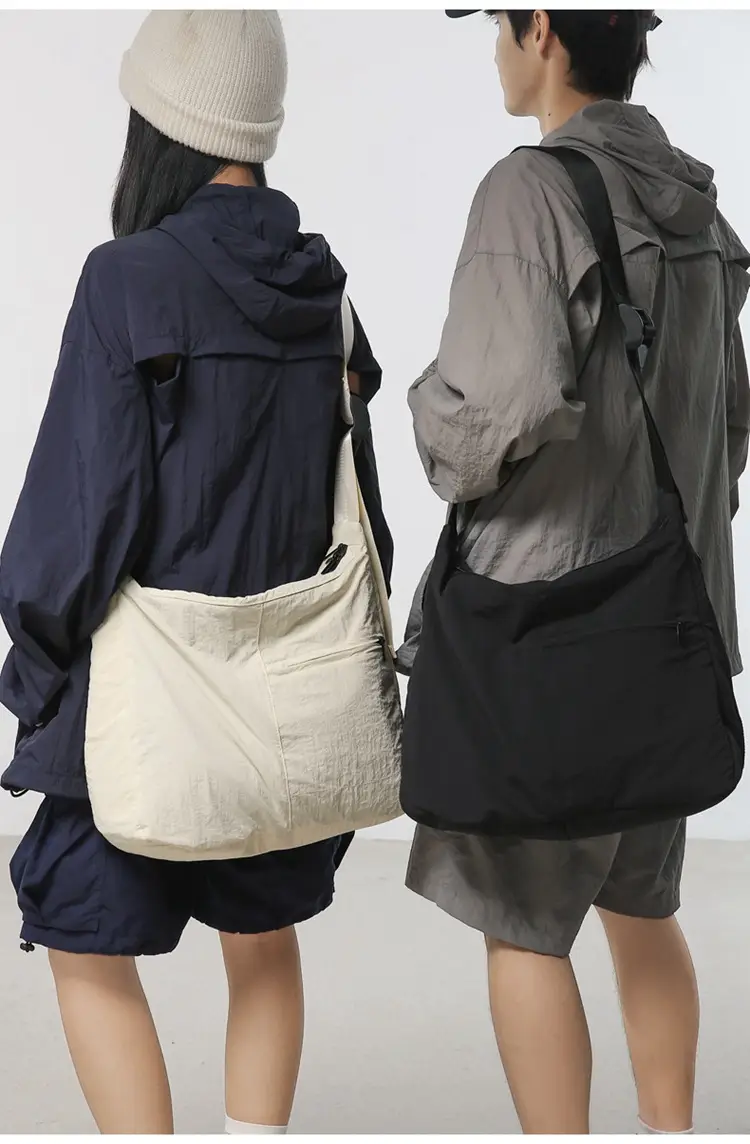 Large Capacity Crossbody Bag for Men Black Japanese Style — feature 13
