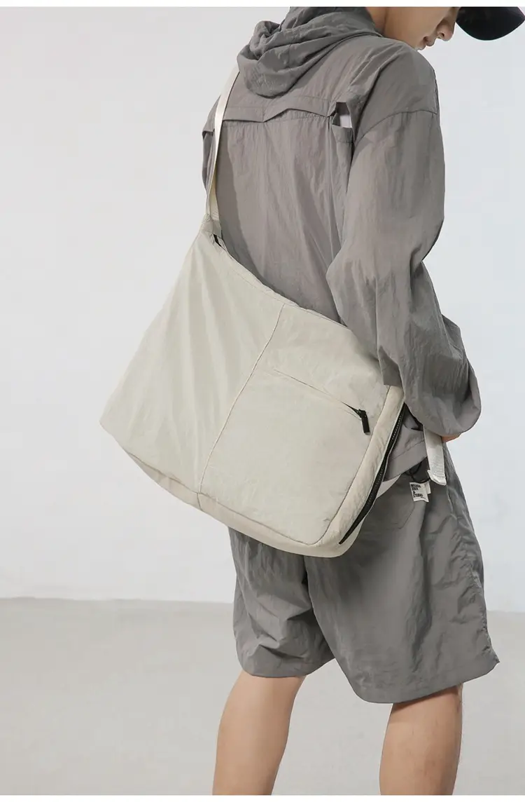 Large Capacity Crossbody Bag for Men Black Japanese Style — feature 16