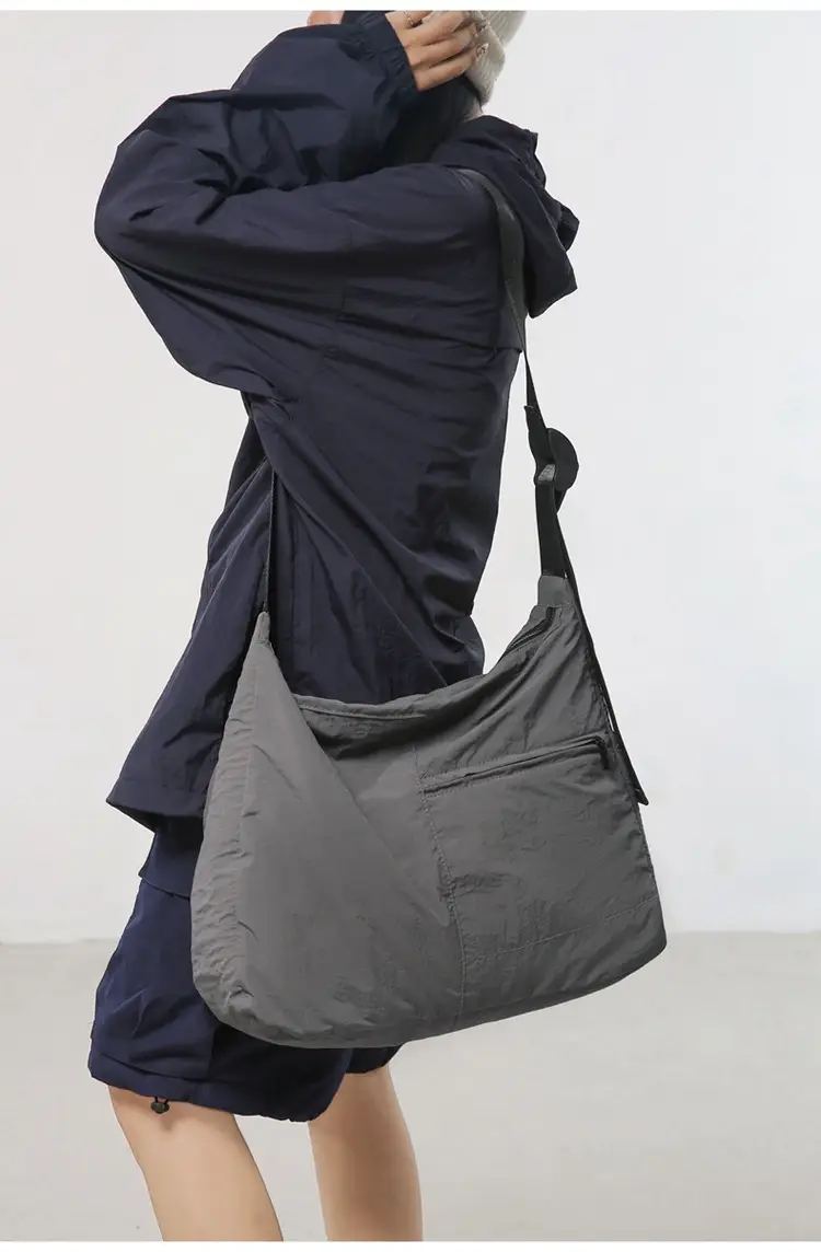 Large Capacity Crossbody Bag for Men Black Japanese Style — feature 22