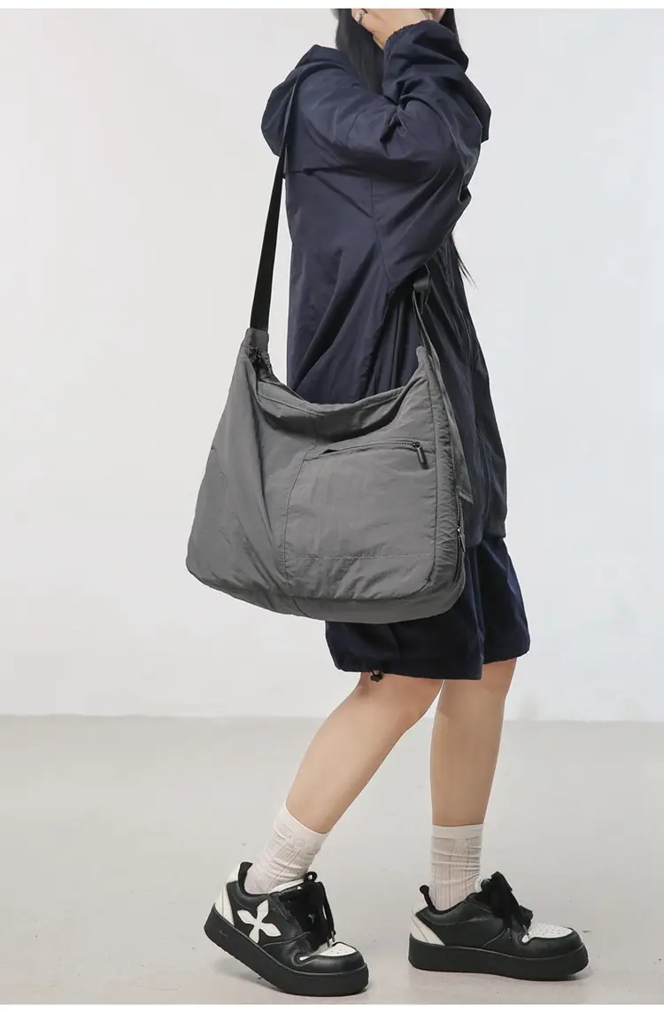 Large Capacity Crossbody Bag for Men Black Japanese Style — feature 23