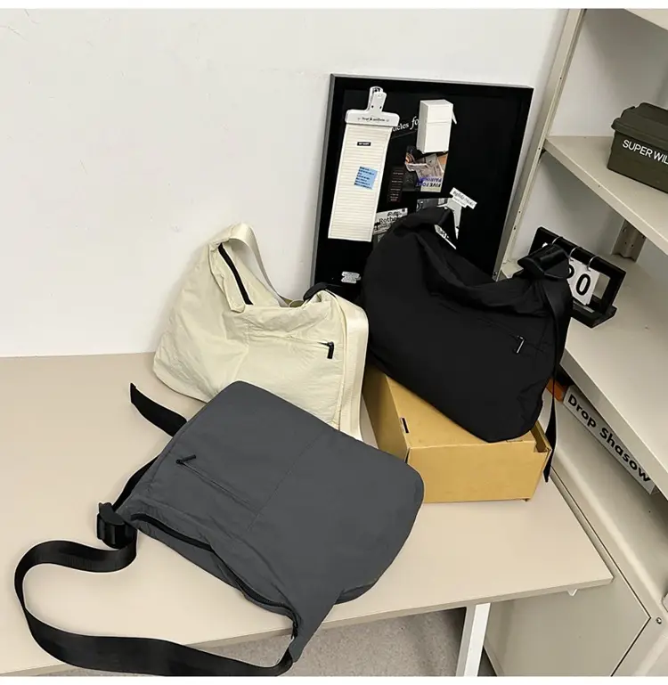 Large Capacity Crossbody Bag for Men Black Japanese Style — feature 26