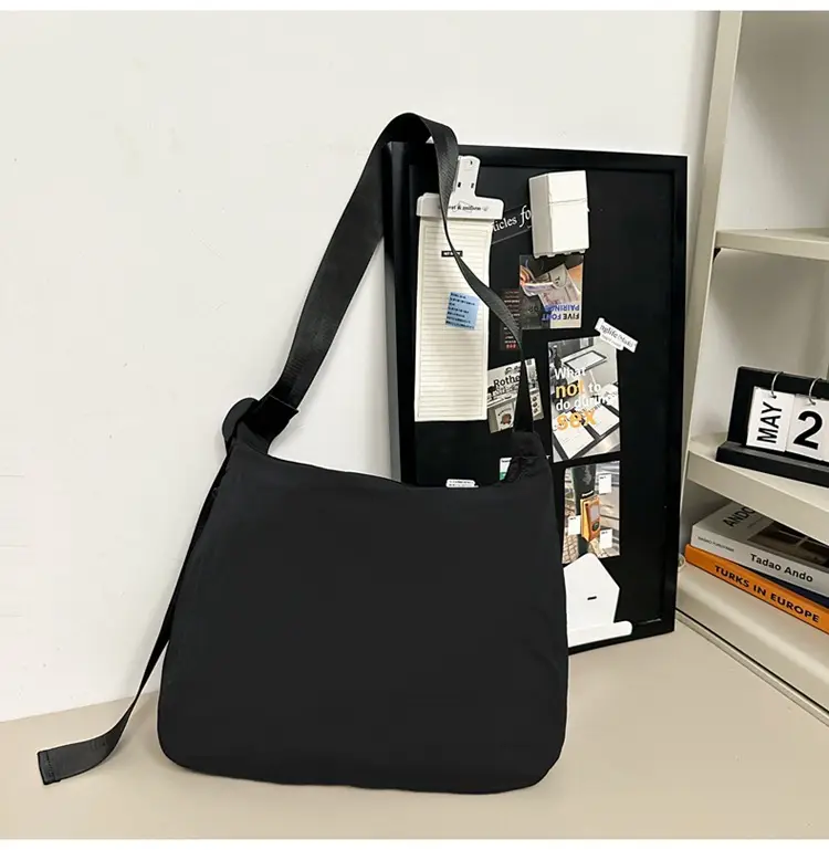 Large Capacity Crossbody Bag for Men Black Japanese Style — feature 36