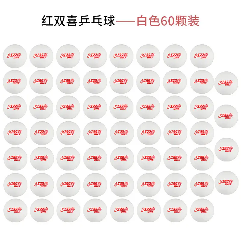 Double Happiness Genuine Table Tennis Competition Training Serve Machine Special Resistant to Ball 40+ New Material Table Tennis Wholesale
