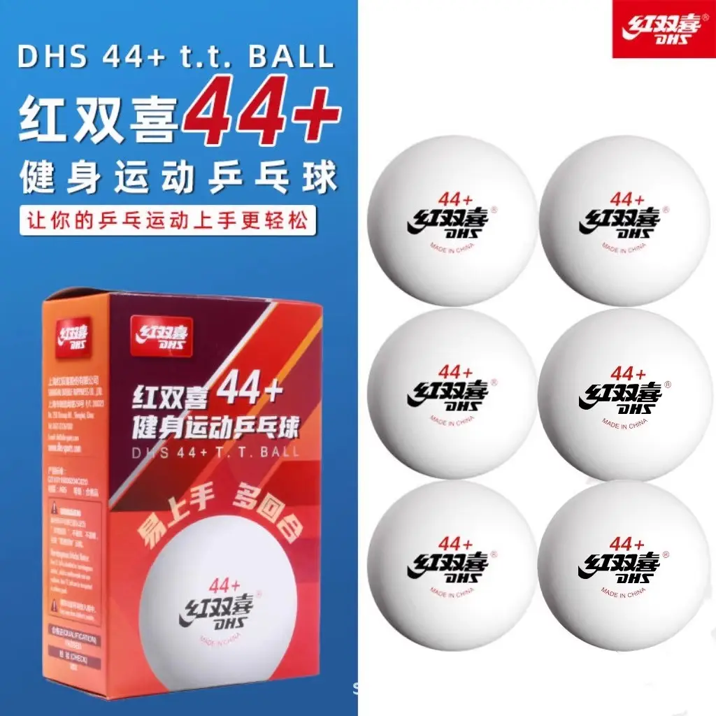 Double Happiness Genuine Table Tennis Competition Training Serve Machine Special Resistant to Ball 40+ New Material Table Tennis Wholesale