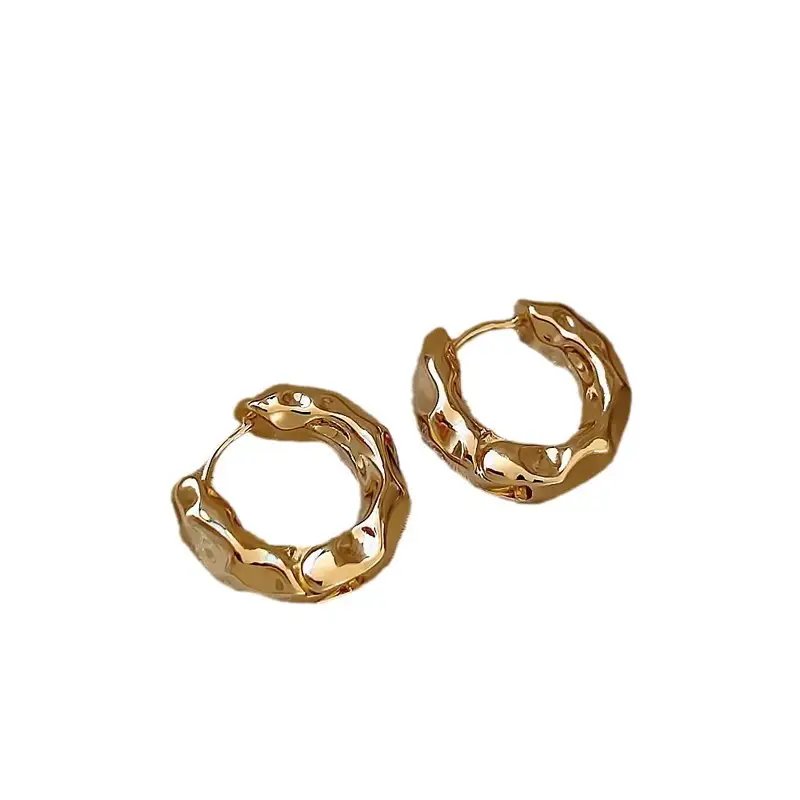 Zircon Leaf Earrings for Women Gold Plated