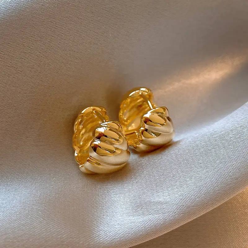 Zircon Leaf Earrings for Women Gold Plated