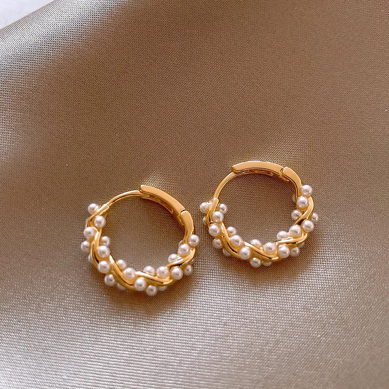 Zircon Leaf Earrings for Women Gold Plated