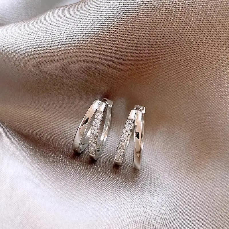 Zircon Leaf Earrings for Women Gold Plated