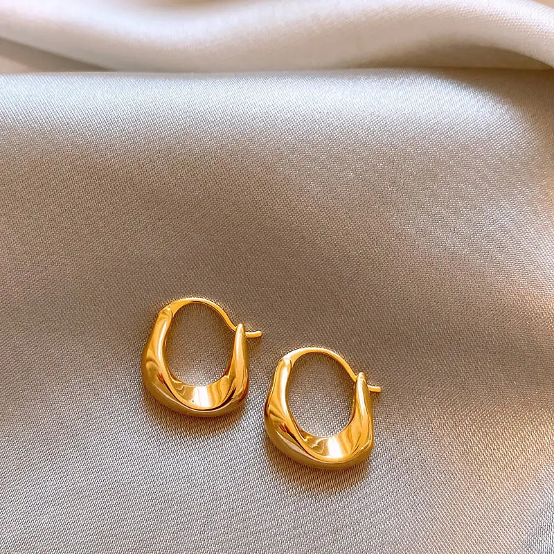 Zircon Leaf Earrings for Women Gold Plated