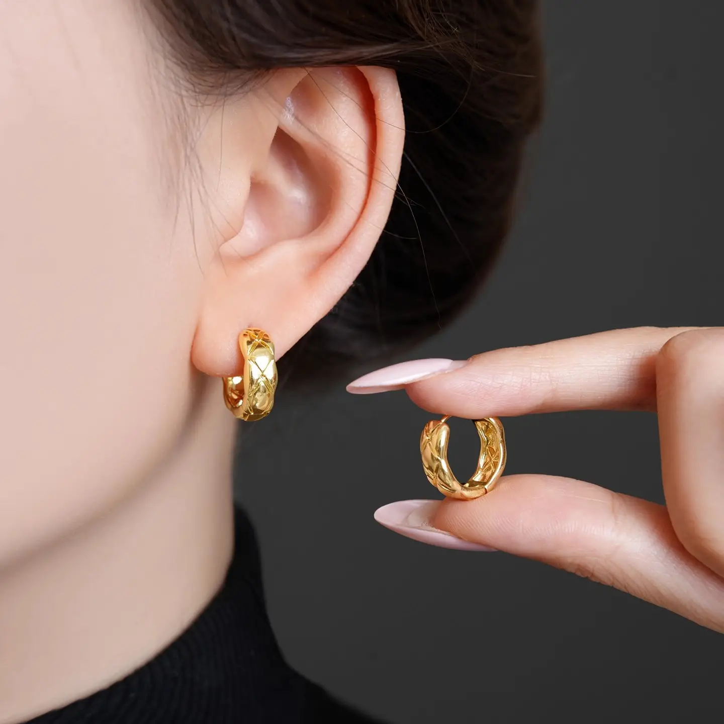 Zircon Leaf Earrings for Women Gold Plated