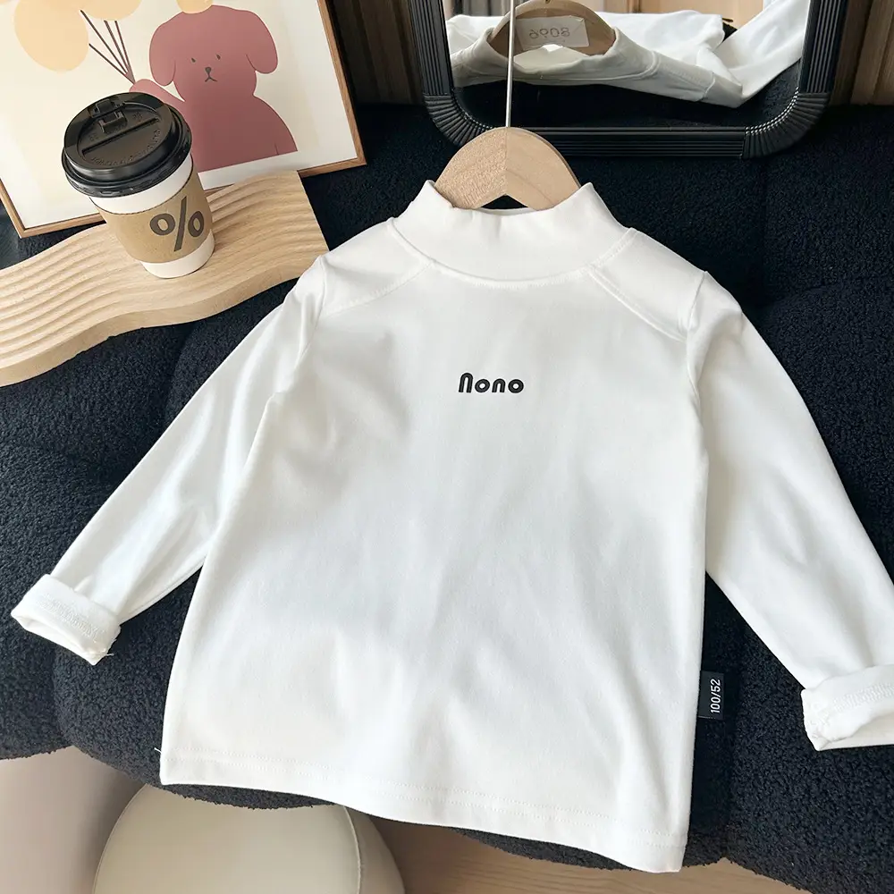 2024 Kids Elastic Long Sleeve T-Shirt Brown — feature 2