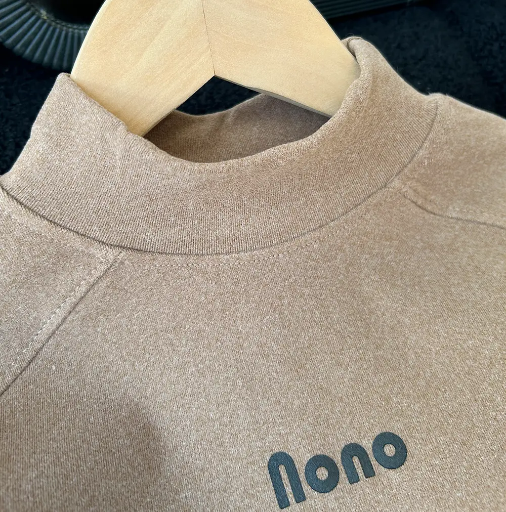 2024 Kids Elastic Long Sleeve T-Shirt Brown — feature 6