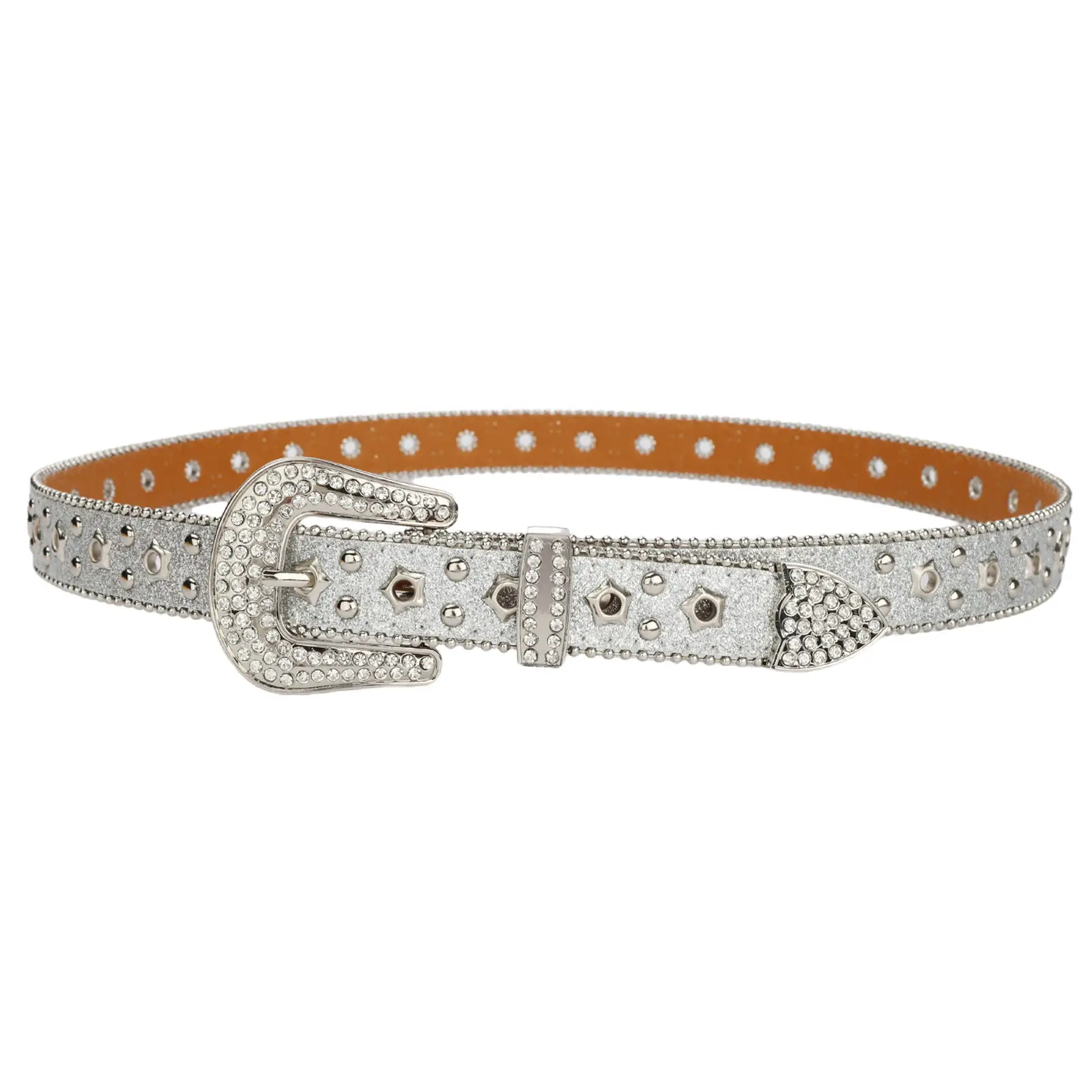 Spicy Women's Rhinestone Belt with Buckle - Image 13