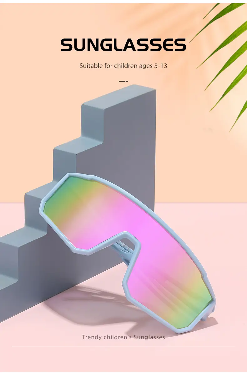 New Children Polarized Riding Sunglasses Blue Mirror — feature 4