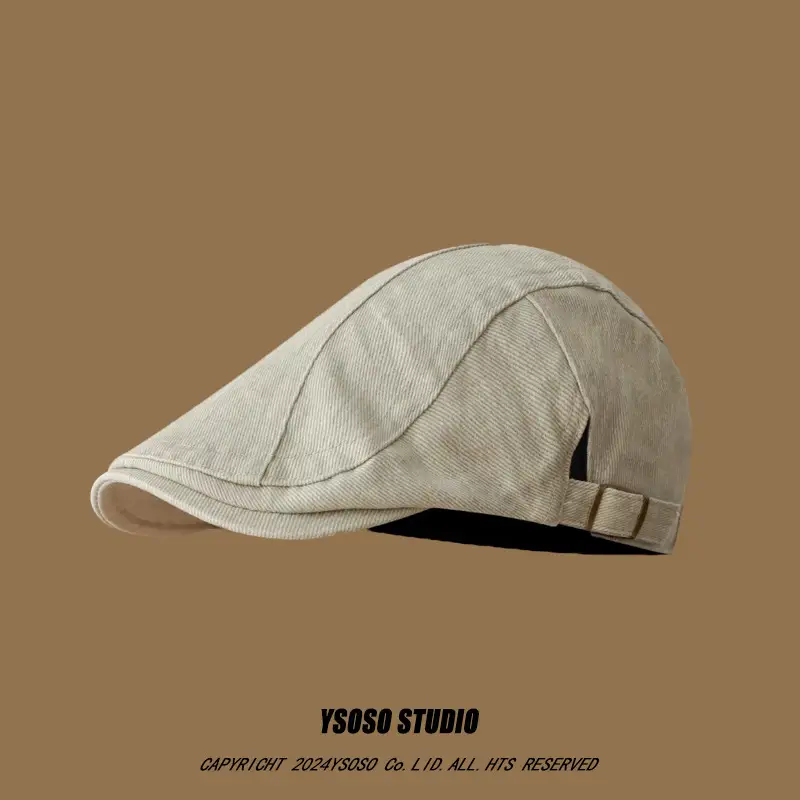 Washed Denim Forward Hat for Women Men Retro Street Style - Image 2