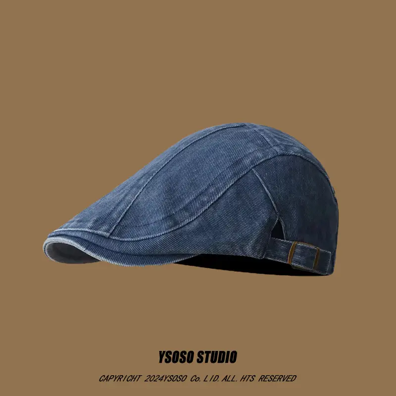 Washed Denim Forward Hat for Women Men Retro Street Style - Image 4