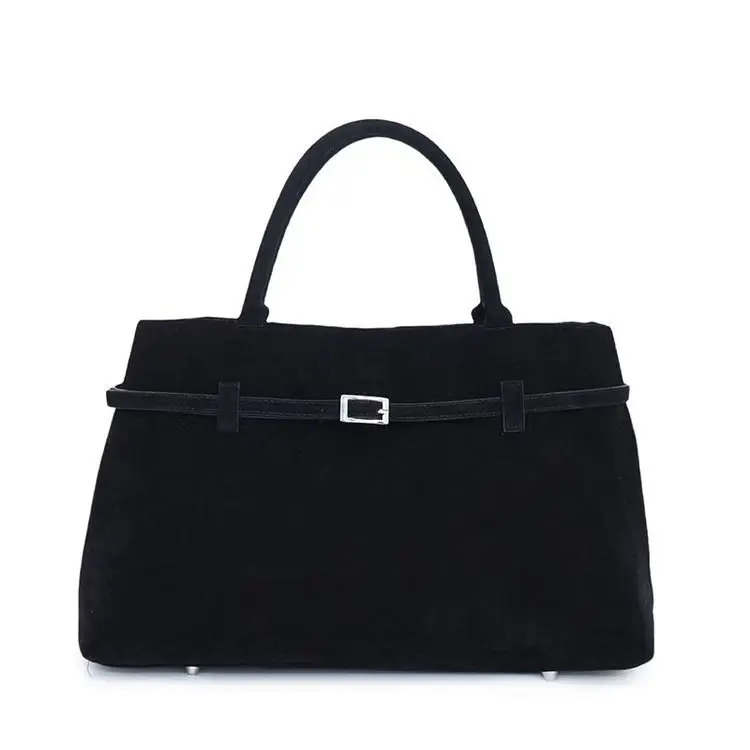 Women Vintage Frosted Leather Tote Bag Brown 2024 - Image 2