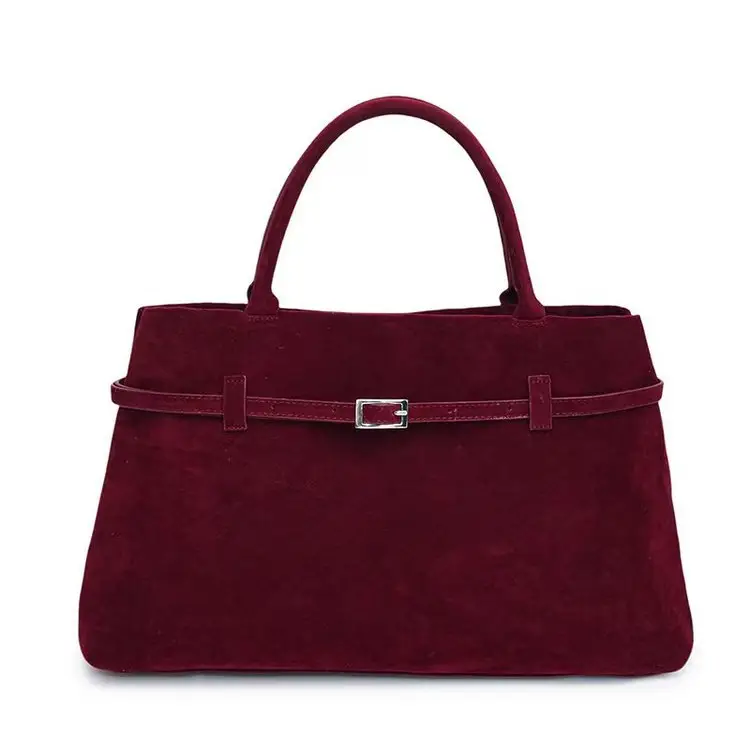 Women Vintage Frosted Leather Tote Bag Brown 2024 - Image 3
