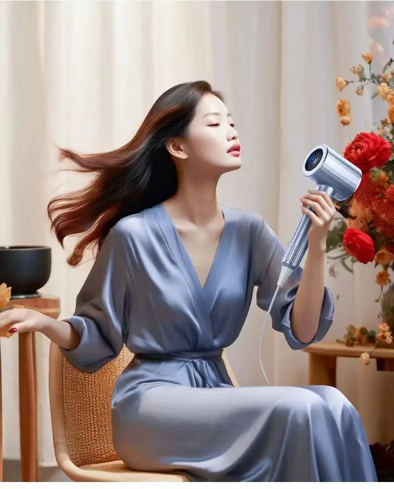 Cross-Border Hair Dryer with Strong Wind & Blue Light — feature 2