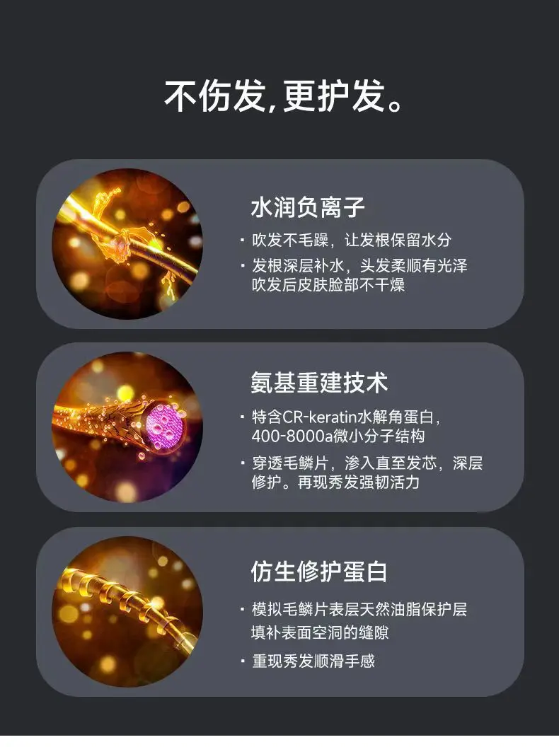 Cross-Border Hair Dryer with Strong Wind & Blue Light — feature 4