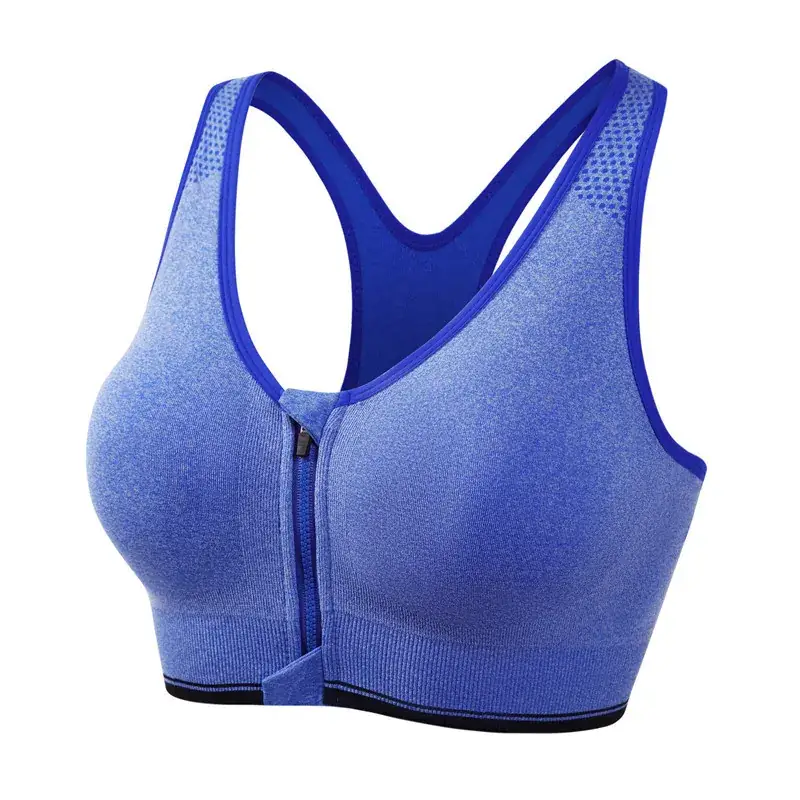 Wire-Free Front Zipper Yoga Sports Bra Multi Color - Image 4