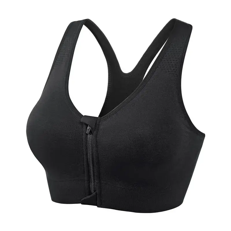 Wire-Free Front Zipper Yoga Sports Bra Multi Color - Image 5