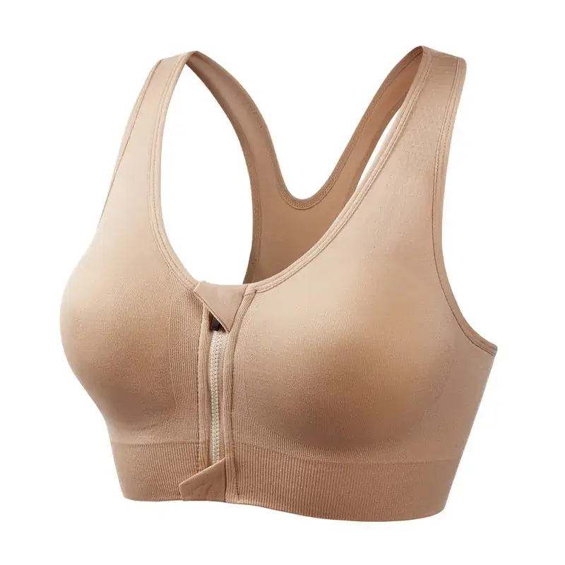 Wire-Free Front Zipper Yoga Sports Bra Multi Color - Image 6