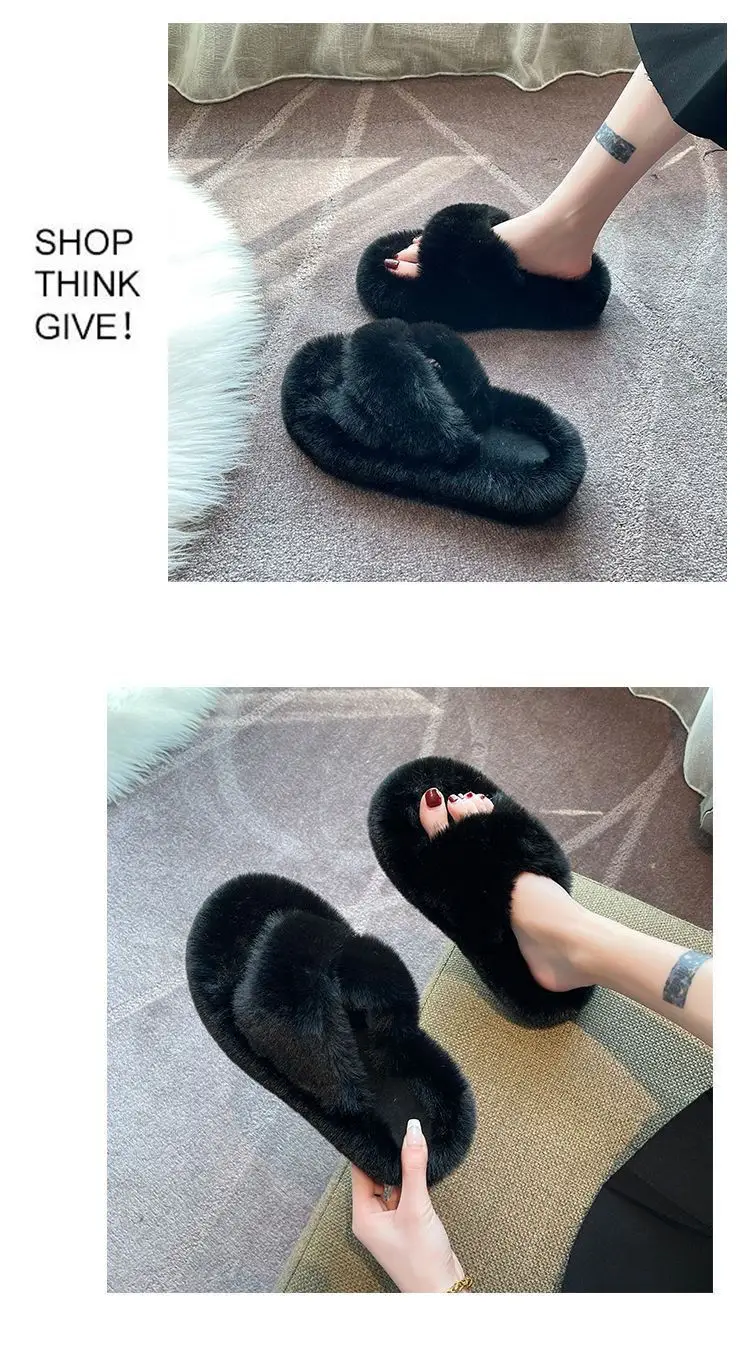 Mao Mao Women's Slippers Wear 2024 New Korean-style Ins Fashionable Shoes Autumn and Winter 2024 Thick-soled Cotton Slippers Four Seasons — feature 16