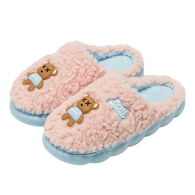 Women Cotton Slippers Warm Non-Slip Winter Indoor