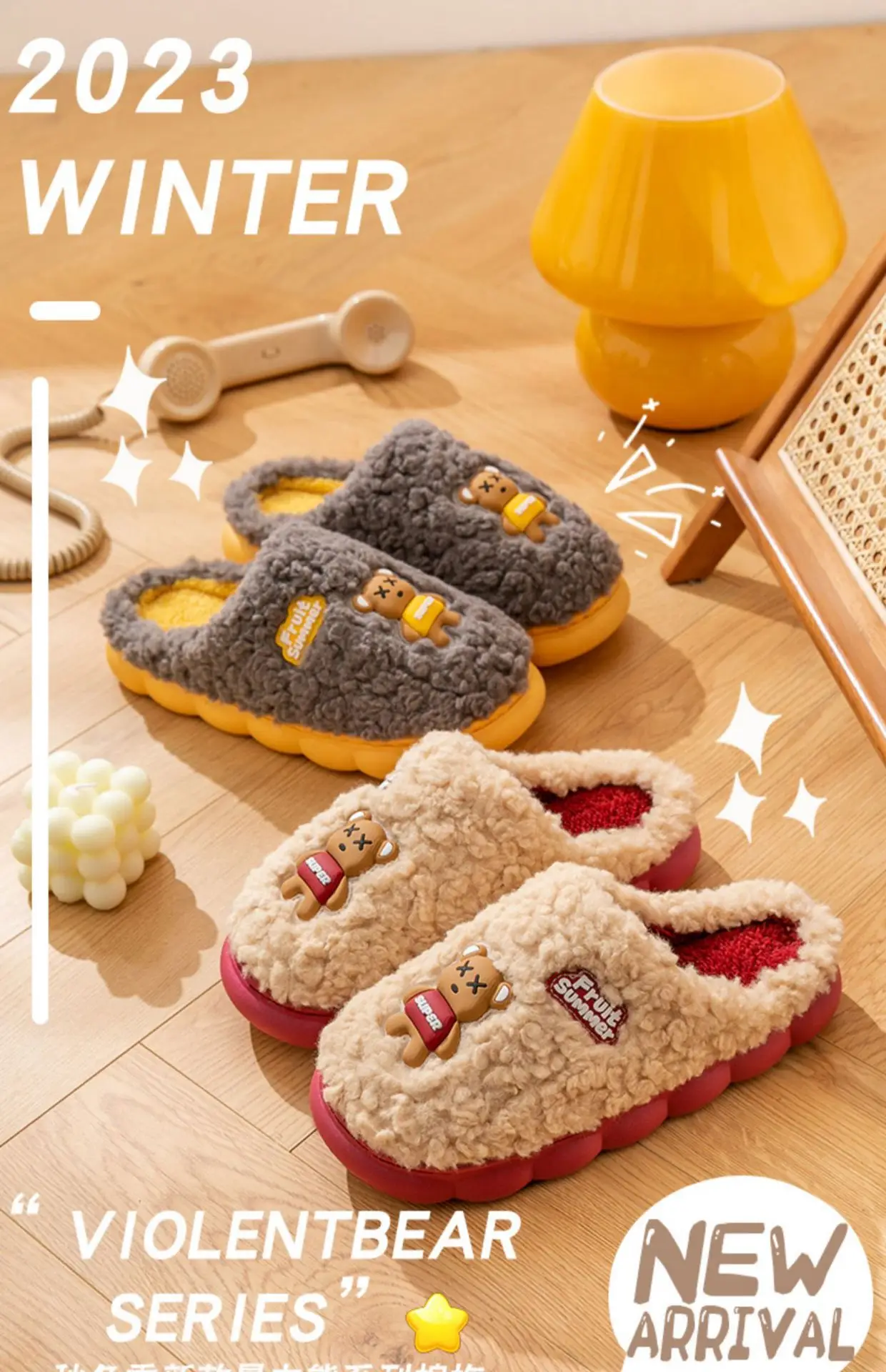 Women Cotton Slippers Warm Non-Slip Winter Indoor — feature 1