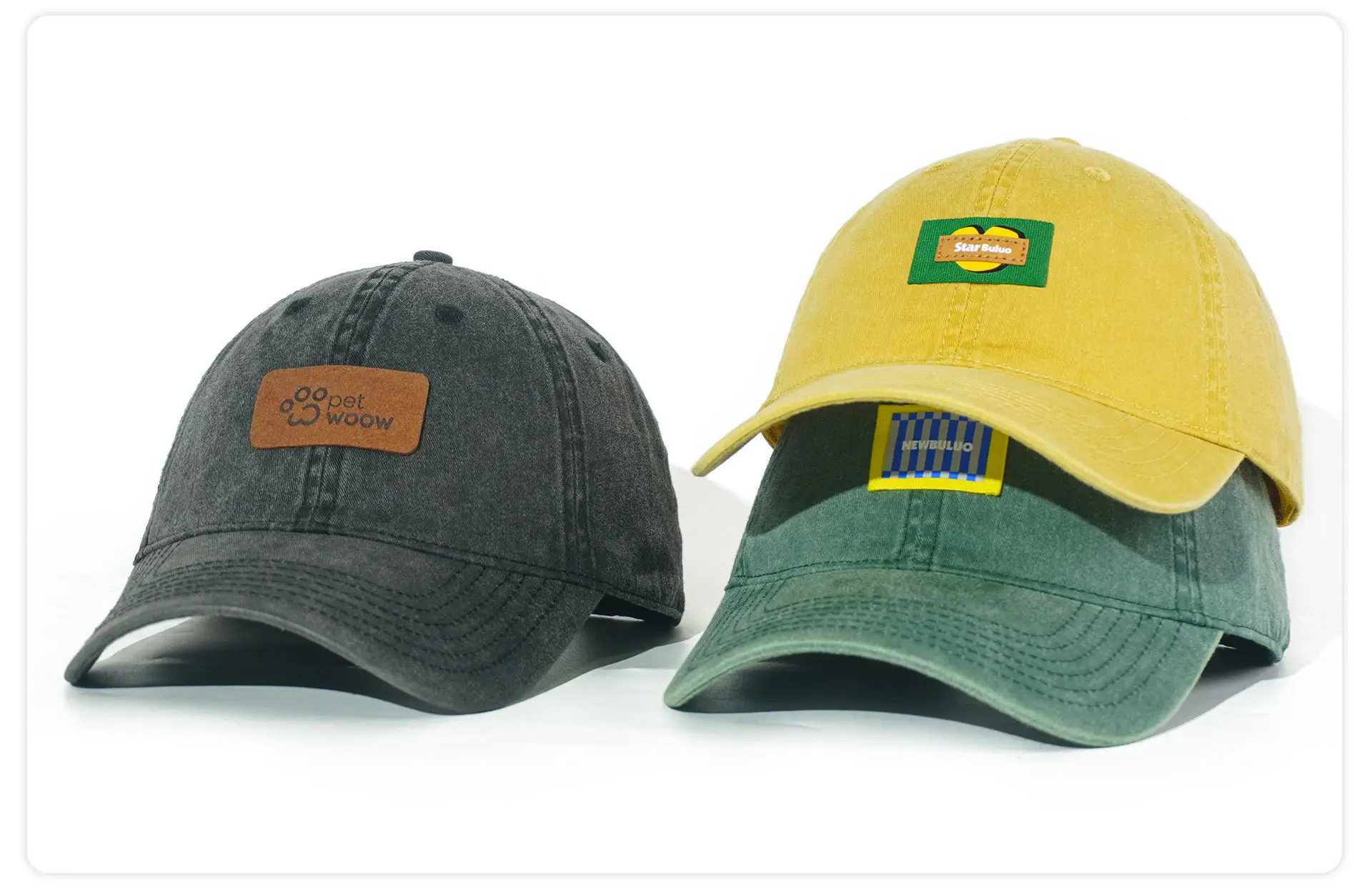 Custom Retro Cotton Baseball Cap Brown Logo — feature 25