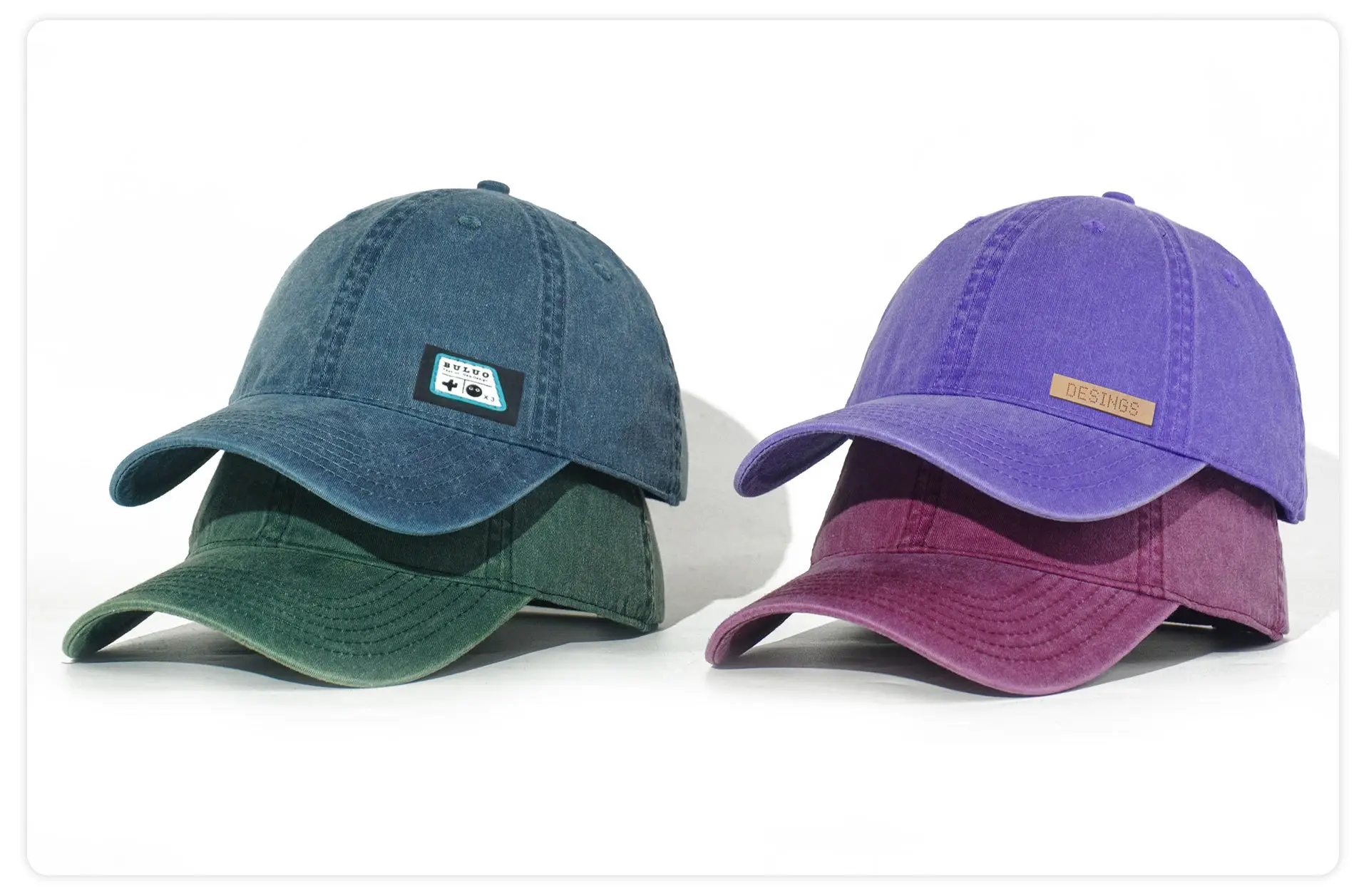Custom Retro Cotton Baseball Cap Brown Logo — feature 28