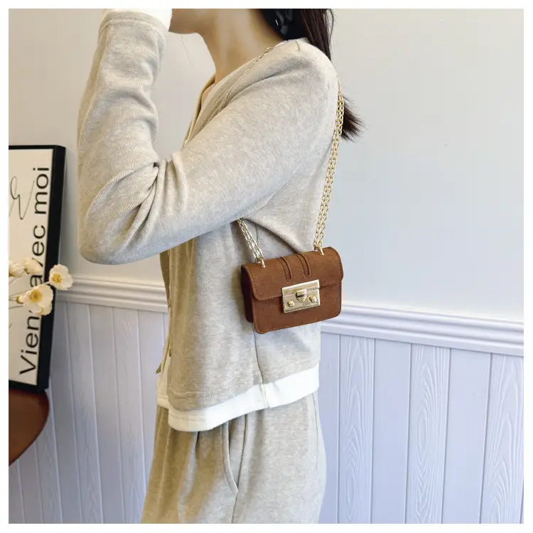 2024 Mini Crossbody Bags for Women Red Gold Chain — feature 17