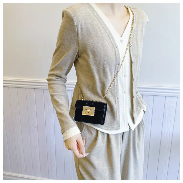 2024 Mini Crossbody Bags for Women Red Gold Chain — feature 21