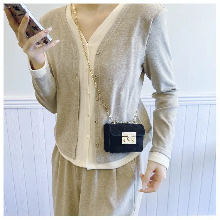 2024 Mini Crossbody Bags for Women Red Gold Chain — feature 22