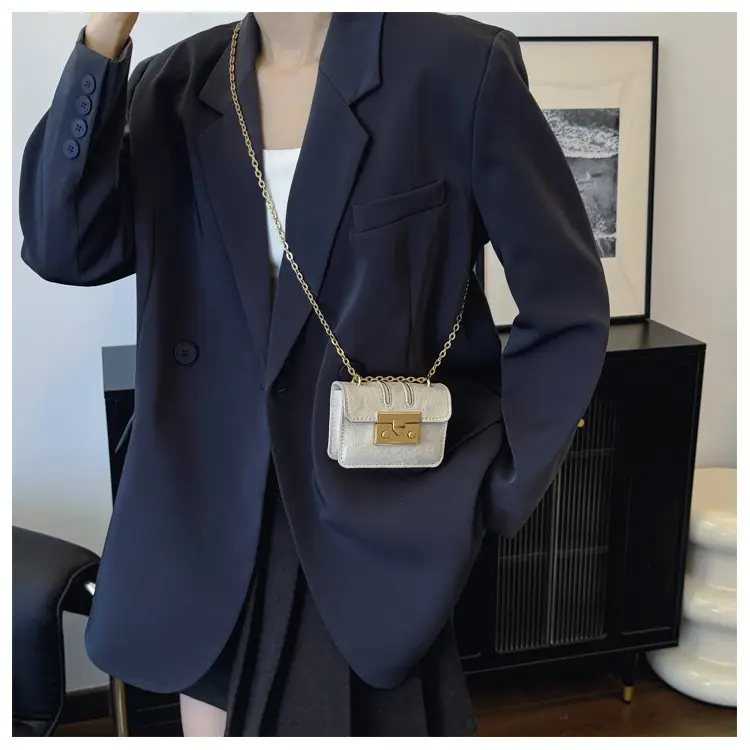 2024 Mini Crossbody Bags for Women Red Gold Chain — feature 28