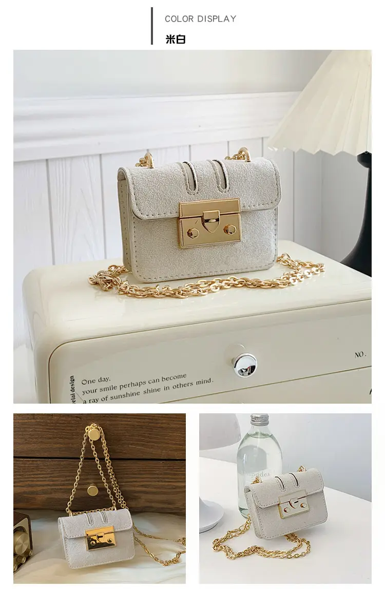 2024 Mini Crossbody Bags for Women Red Gold Chain — feature 30