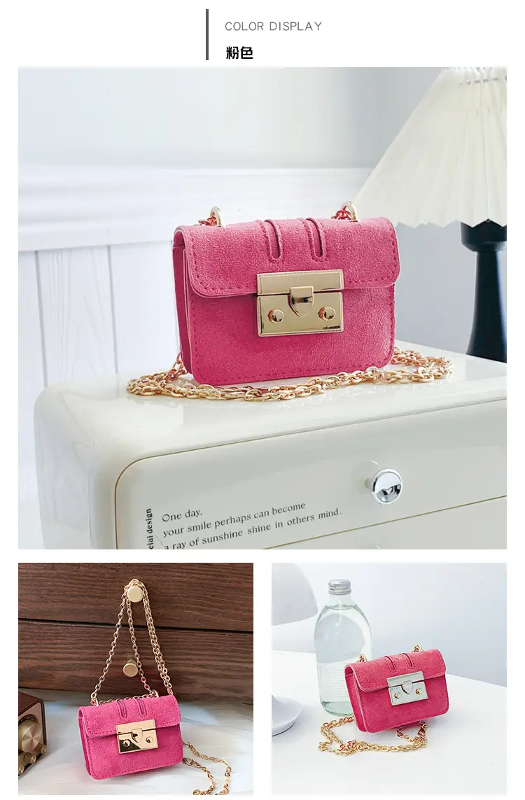 2024 Mini Crossbody Bags for Women Red Gold Chain — feature 34