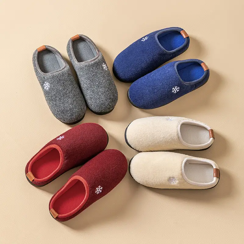 Cotton Slippers Women's Winter 2024 New Indoor Home Non-slip Thick Bottom Warm Couple Cross-border Cotton Slippers Men's Winter - Image 8