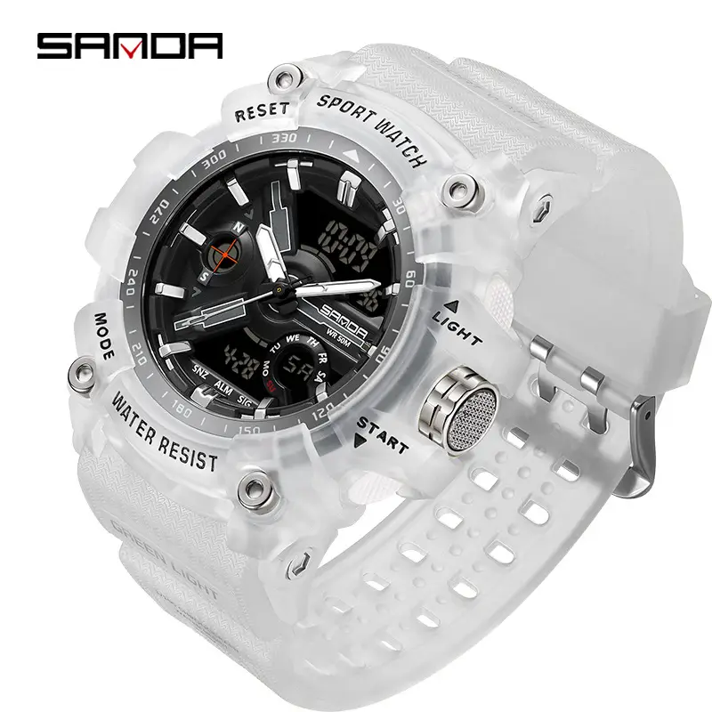 Sanda Black Military Style Multifunctional Sports Watch for Youth - Image 26