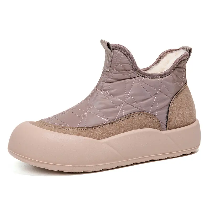 2025 New Winter Old Beijing Women's Cotton Shoes Sheep Wool Fleece-Lined Warm Mother's Shoes Thick-Soled Slip-On Snow Boots - Image 7