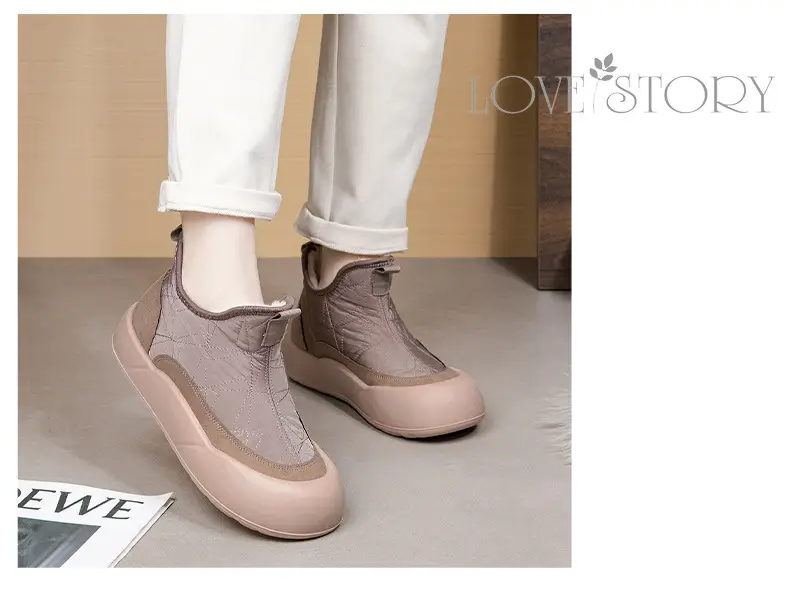 2025 New Winter Old Beijing Women's Cotton Shoes Sheep Wool Fleece-Lined Warm Mother's Shoes Thick-Soled Slip-On Snow Boots — feature 11