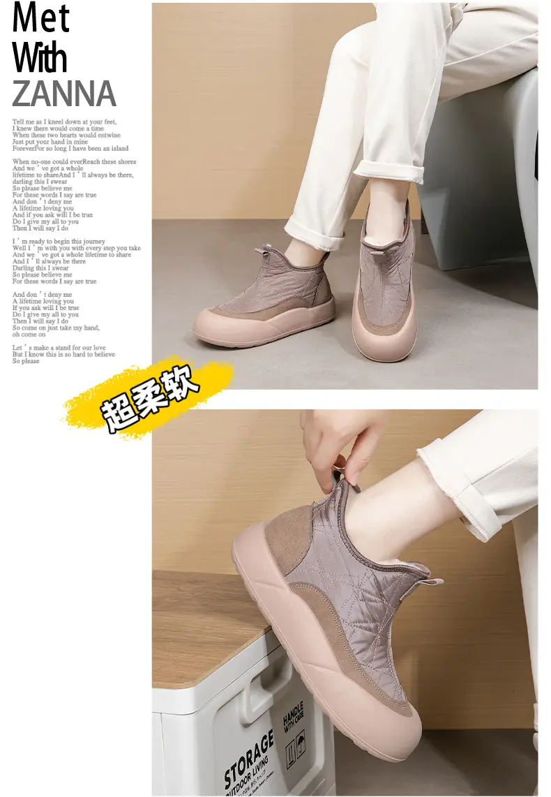 2025 New Winter Old Beijing Women's Cotton Shoes Sheep Wool Fleece-Lined Warm Mother's Shoes Thick-Soled Slip-On Snow Boots — feature 12