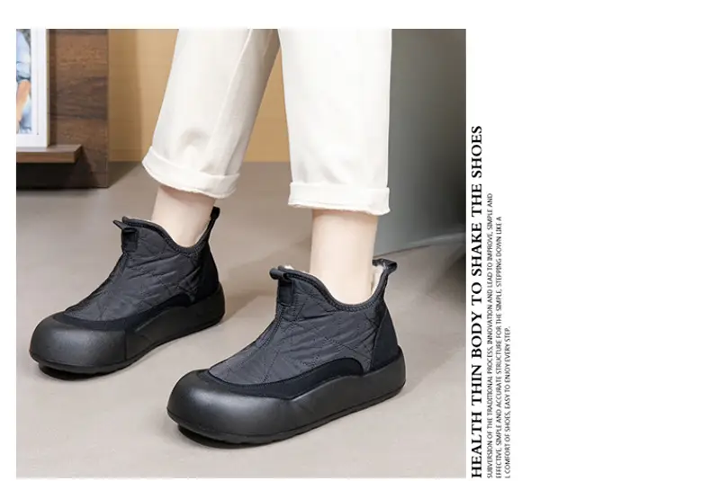 2025 New Winter Old Beijing Women's Cotton Shoes Sheep Wool Fleece-Lined Warm Mother's Shoes Thick-Soled Slip-On Snow Boots — feature 17