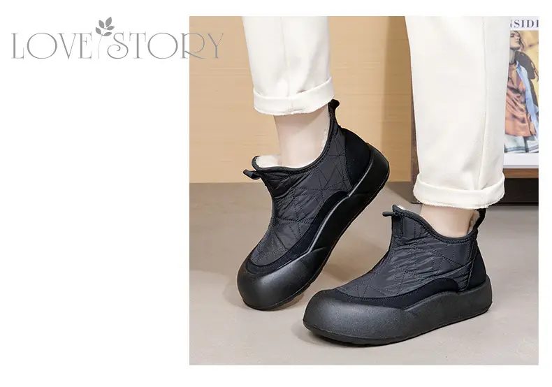 2025 New Winter Old Beijing Women's Cotton Shoes Sheep Wool Fleece-Lined Warm Mother's Shoes Thick-Soled Slip-On Snow Boots — feature 18