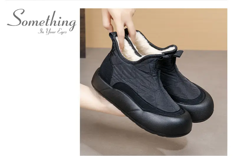 2025 New Winter Old Beijing Women's Cotton Shoes Sheep Wool Fleece-Lined Warm Mother's Shoes Thick-Soled Slip-On Snow Boots — feature 20
