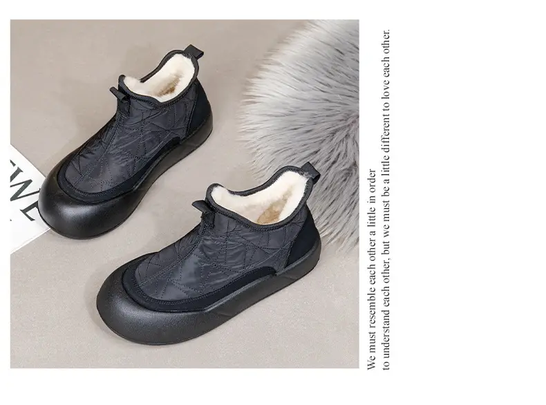 2025 New Winter Old Beijing Women's Cotton Shoes Sheep Wool Fleece-Lined Warm Mother's Shoes Thick-Soled Slip-On Snow Boots — feature 21