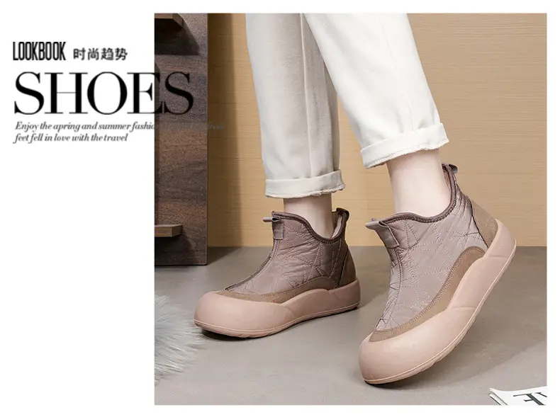 2025 New Winter Old Beijing Women's Cotton Shoes Sheep Wool Fleece-Lined Warm Mother's Shoes Thick-Soled Slip-On Snow Boots — feature 8
