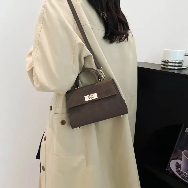 Black Velvet Crossbody Bag for Women 2024 Winter