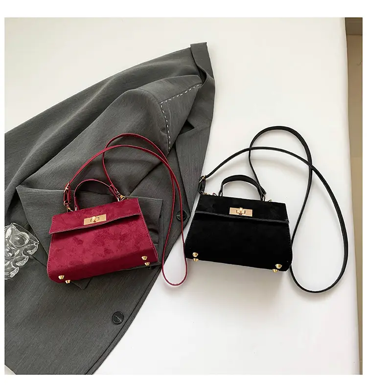 Black Velvet Crossbody Bag for Women 2024 Winter — feature 29